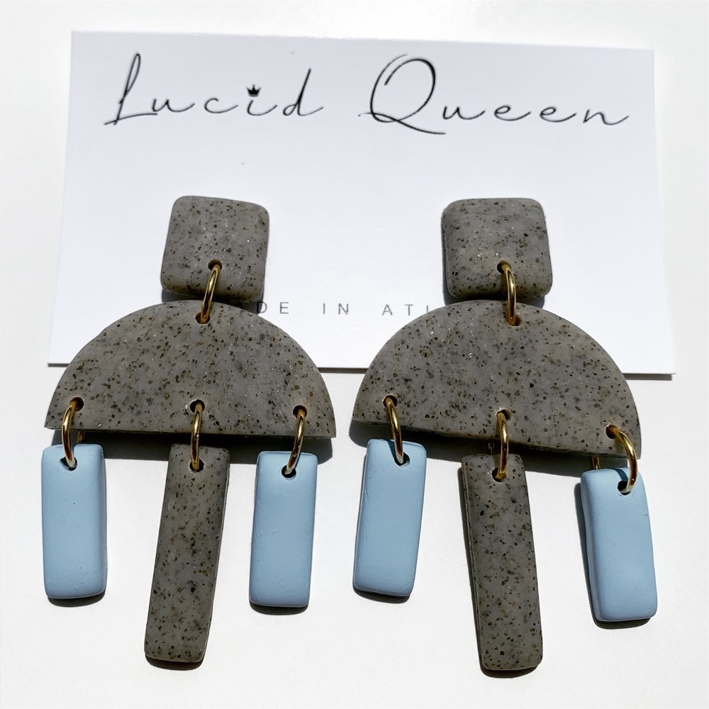 Granite Aztec Earrings